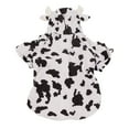 Dog Clothes Black White Cow Pattern Loose Neckline Comfortable Wearing