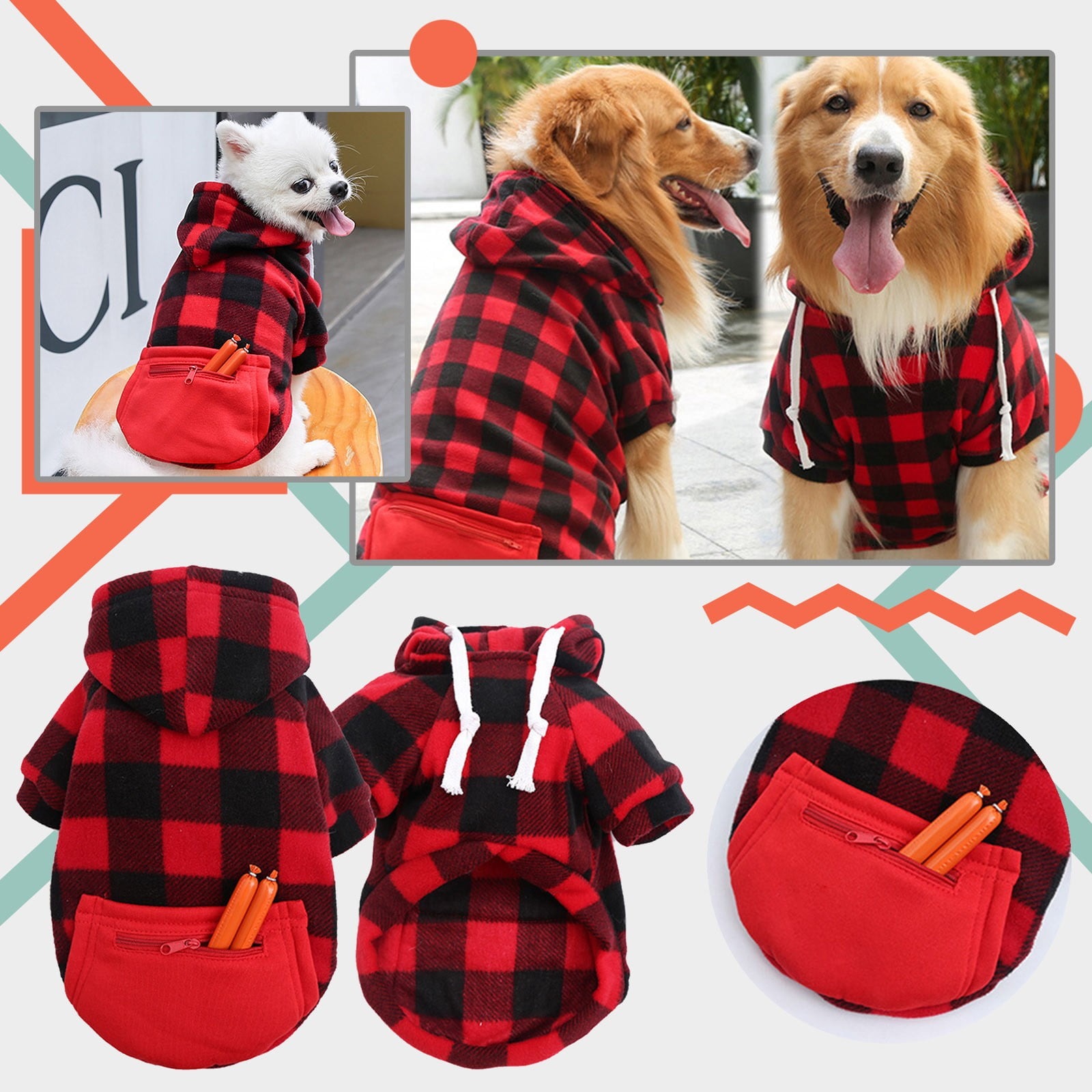 Dog Clothes Dog Hoodie With Pocket Fall Winter Warm Sweater Puppy
