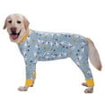 thumbnail image 1 of Dog Clothes Pajamas for Medium Large Dogs Soft Cozy Dog Jumpsuit Full Covered Belly Pet Recovery Suit for Girl Boy Dogs Cuttable (Grey Blue Rabbit,38), 1 of 7