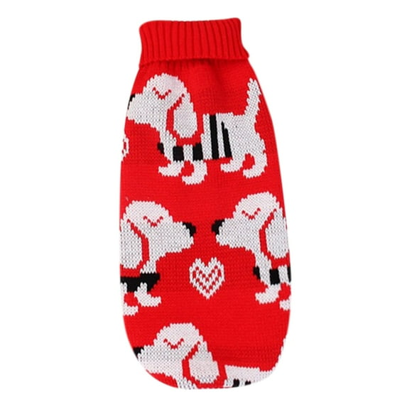 Dog Clothes Pet Clothes Pet Sweaters Winter Cartoon Sweater Warm Christmas For Small Dogs Pet Clothing Pet Cartoon Dog Printed Antlers Pullover Sweater Puppy Apparel 6 Sizes Washable And Petwear