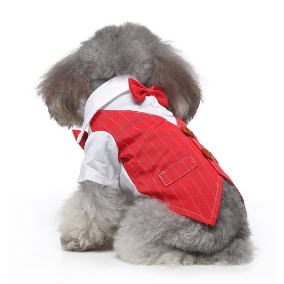 Dog Clothes Puppy Soft Breathable Shirts Pet Cute Stripe Print Shirt Summer Chihuahua Yorkie Daily Holiday Apparel for Dogs Boy Girl Outfits