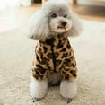 thumbnail image 1 of Dog Clothes Small Dog Autumn Winter Coat  Leopard Print Fur and Fleece Thermals Puppy Apparels Warm Dog´s Sweater Cute Products (A,S), 1 of 7
