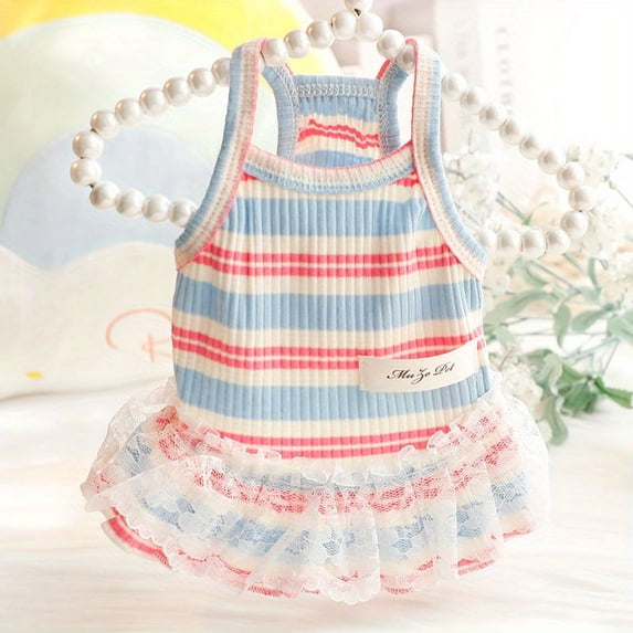 Dog Clothes Spring Summer Thin Cat Princess Skirt Lace Lace Strap Sweet Small Dog Teddy Pet clothes