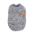 thumbnail image 1 of Dog Clothes Warm Puppy Outfit Pet Jacket Coat Winter Dog Clothes Soft Sweater Clothing For Small Dogs Chihuahua Gray M, 1 of 7