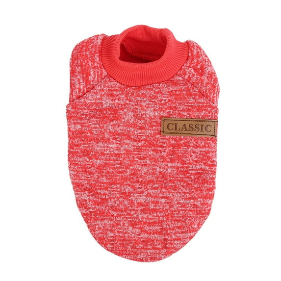 Dog Clothes Warm Puppy Outfit Pet Jacket Coat Winter Dog Clothes Soft Sweater Clothing For Small Dogs ChihuahuaRedXS