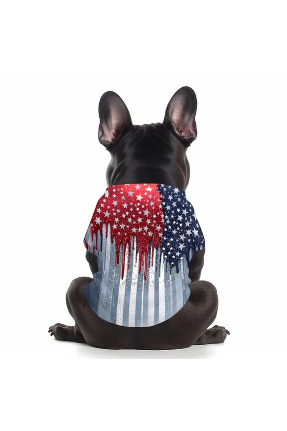 Dog Clothes for Large Dogs Dog Shirt for Small Dogs Lightweight Pet Apparel American Flag Print Dog T-Shirt for Medium Dogs Patriotic Holiday Wear