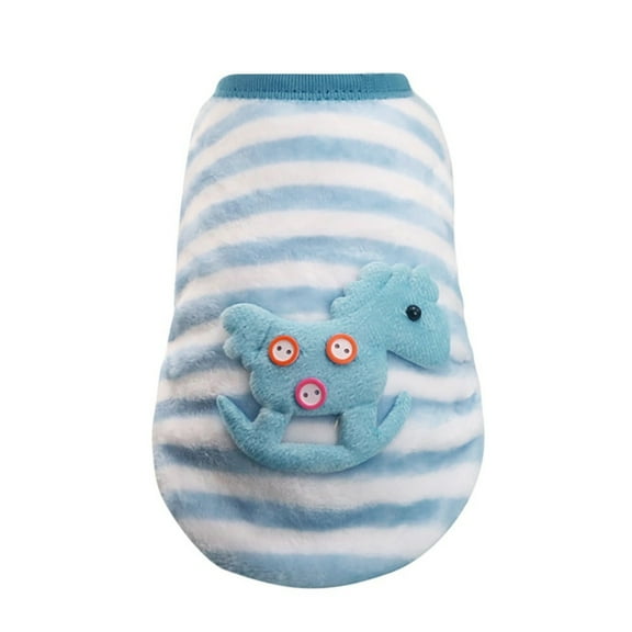 Dog Clothes for Small Dog Boy Girl Cute Color Block Puppy Pajamas Cute Warm Small Dog Clothes Soft Sweaters Dog Outfits,Blue,S