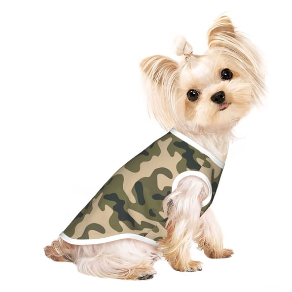 Dog Clothes for Small Dogs Army Camouflage Pattern Puppy Shirt Breathable Pet Clothing Doggie Clothes Medium
