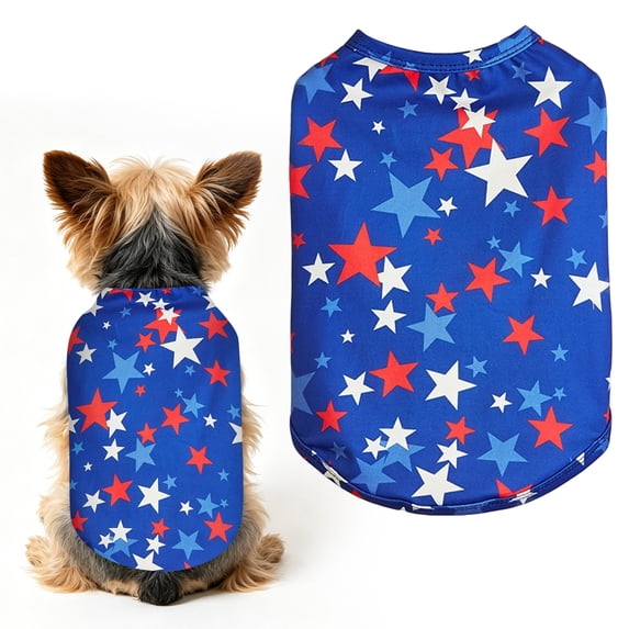 Dog Clothes for Small Medium Large Dogs | Patriotic Fourth of July Dog T Shirts Costumes Outfits Breathable Summer Independence Day Pet Apparel,XS