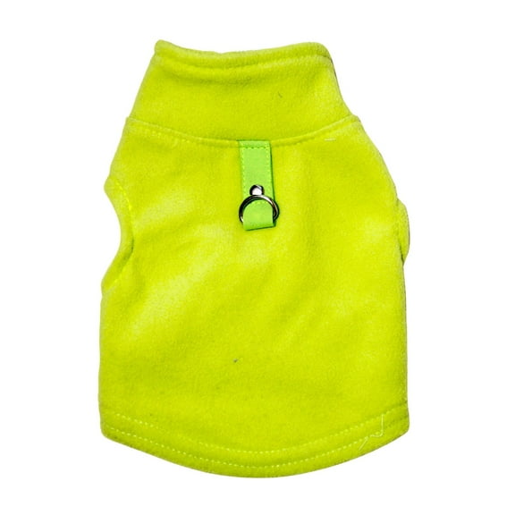 Dog Coat Clothes - Dog Fleece Vest Cold Weather, Soft Warm Dog Jacket With Fluorescent Green, Fit For Small Medium Extra Large Size Dogs, Puppies, Pets, Autumn Winter Use, Xs Size