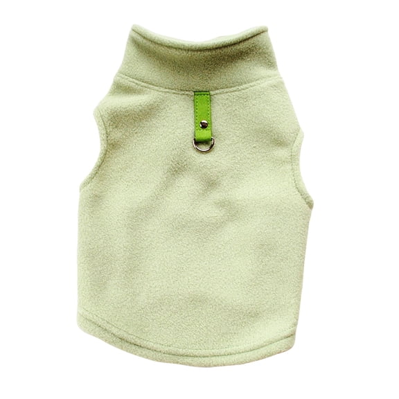 Dog Coat Clothes For Dogs, Dog Fleece Vest Cold Weather Warm & Soft, Dog Jacket Fit Small Medium Extra Large Size Dogs Puppy Pets, Autumn Winter Green L - Pet Clothing