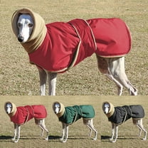 Dog Coat Large Dog Winter Clothes Thick Hoodie Dog Jacket Greyhound & Leash Hole