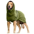 thumbnail image 1 of Dog Coat Pet Clothes Dog Towelling Drying Super Absorbent Robe Soft Quick Drying Cotton Sleepwear Coat Warm Apparel(Green,M), 1 of 2