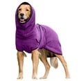thumbnail image 1 of Dog Coat Pet Clothes Dog Towelling Drying Super Absorbent Robe Soft Quick Drying Cotton Sleepwear Coat Warm Apparel(Purple,2XL), 1 of 2