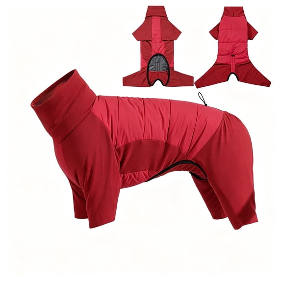 Dog Coat, Warm Full Body Dog Winter Jacket, Windproof Dogs Winter Coat, Turtleneck Dog Snowsuit, 4 Legs Pet Cold Weather Clothes for Small to Large Dogs