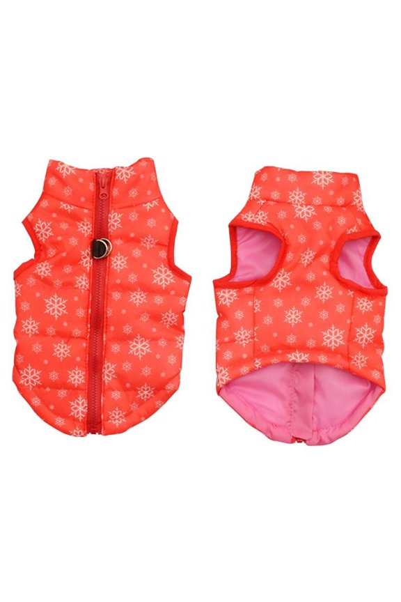 Dog Coat Waterproof Jacket Warm Padded Puffer Vest D-Ring Dog Jacket Coat For Small Medium Large Dog