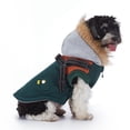 thumbnail image 1 of Dog Coat with Hood, Winter Warm Dog Jacket for Small Medium Dogs, Windproof Fleece Lining Dog Coat with Chest Strap, 1 of 9