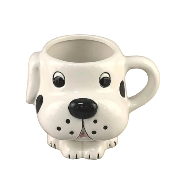 Dog Coffee Cup Cute Dog Shape Design Mug Handmade Figurine Mugs for Holiday and Birthday Gift for Animal Dogs Lovers (B)