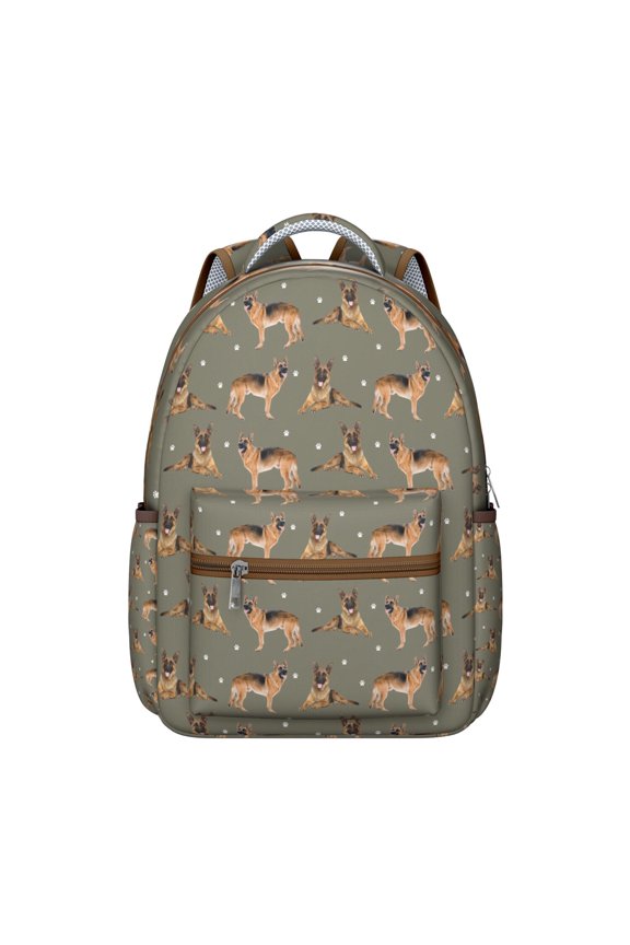 "Dog Collage Backpack - Artistic Design, Cute School Bag for Art Students"