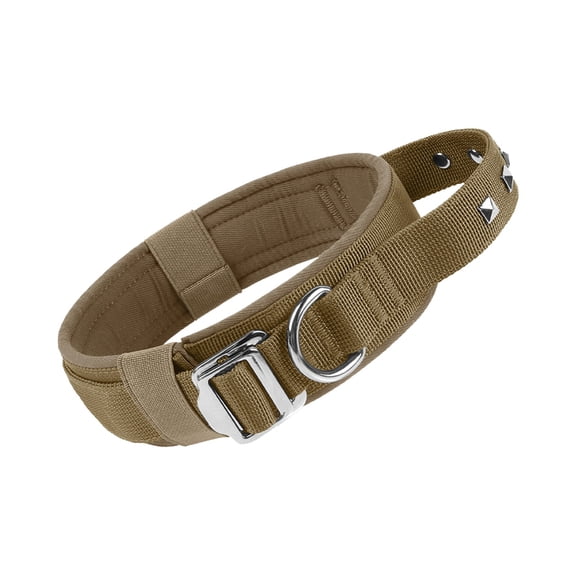 Dog Collar Adjustable Heavy Duty Metal Buckle Collar with Control Handle for Small Medium Large Dogs, Dog Collar with Handle Heavy Duty Collar for Medium Dogs,18-20 Inch