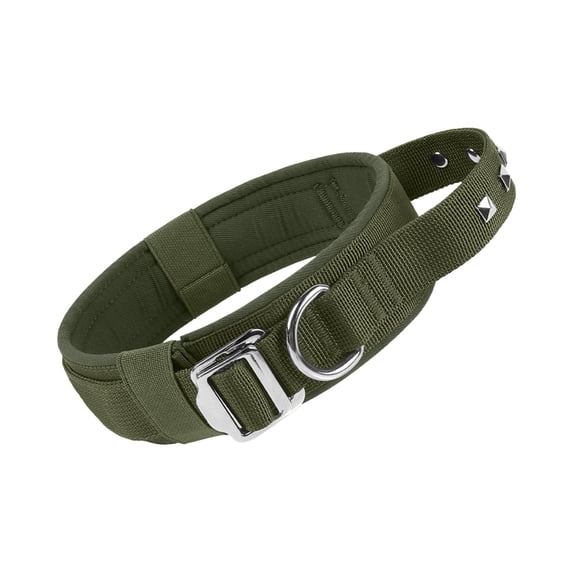 Dog Collar Adjustable Heavy Duty Metal Buckle Collar with Control Handle for Small Medium Large Dogs, Dog Collar with Handle Heavy Duty Collar for Medium Dogs,18-20 Inch