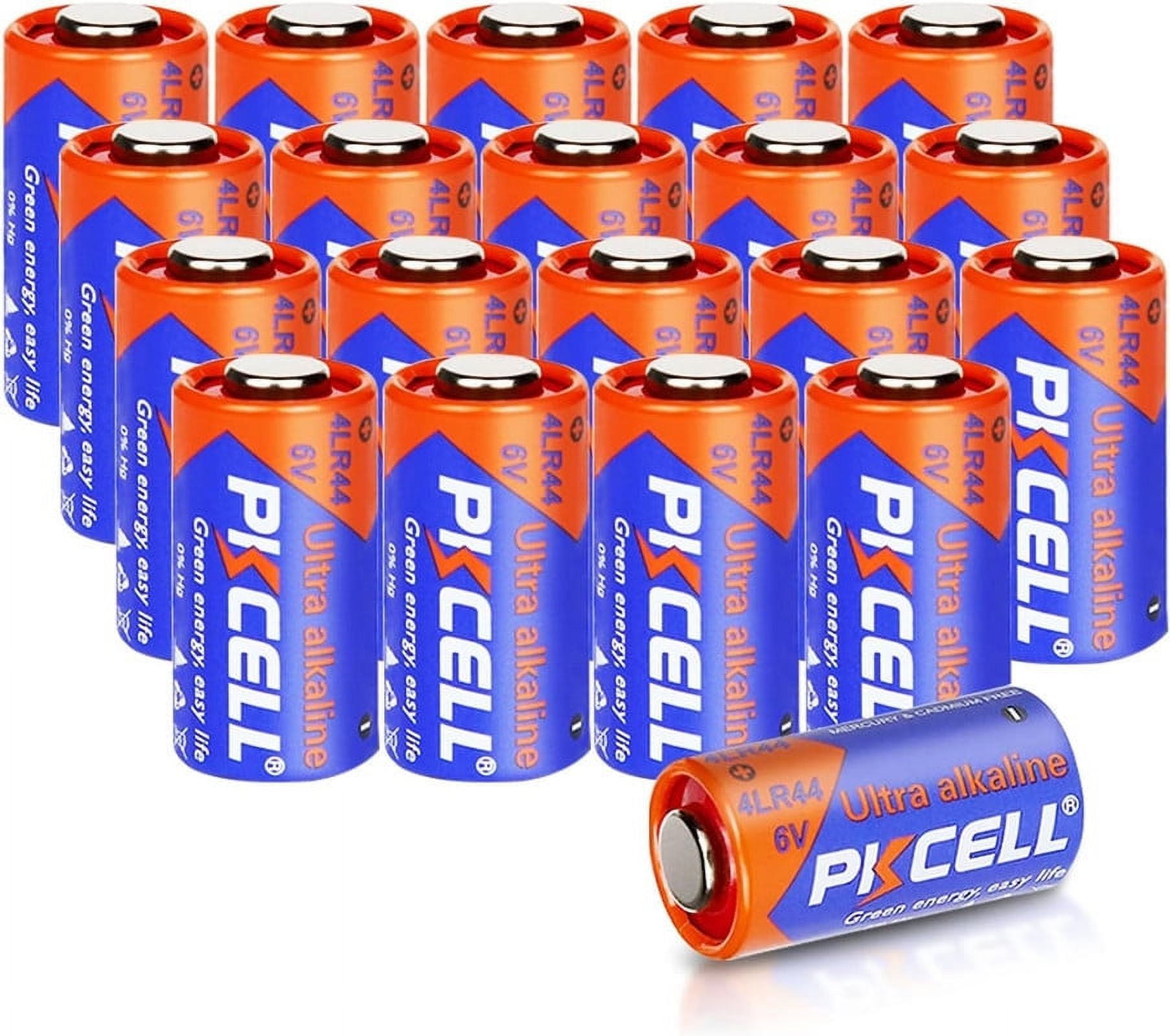 Dog Collar Batteries by PKCELL, 20 Pack 6V Akaline Battery 4LR44, PX28A, A544, K28A, V34PX