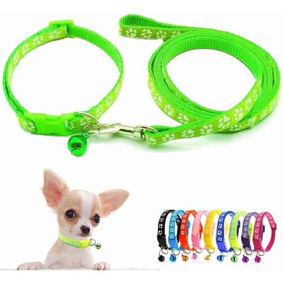 Dog Collar with Bell, 1 / 2-Pack Puppy Collar Reflective Cat Collar Nylon Soft Adjustable Buckle for XS XSmall Extra X-Small Tiny Boy Girl Pets Female Male Kitten Yorkie Teacup Chihuahua Small