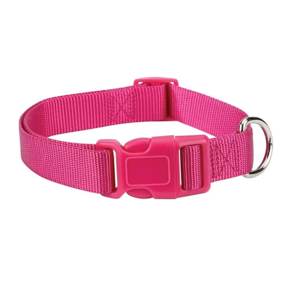 Dog Collar Bulk Packs 100 Pink Nylon Shelter Rescue Vet 4 Adjustable Sizes (6 to 10 Inch)