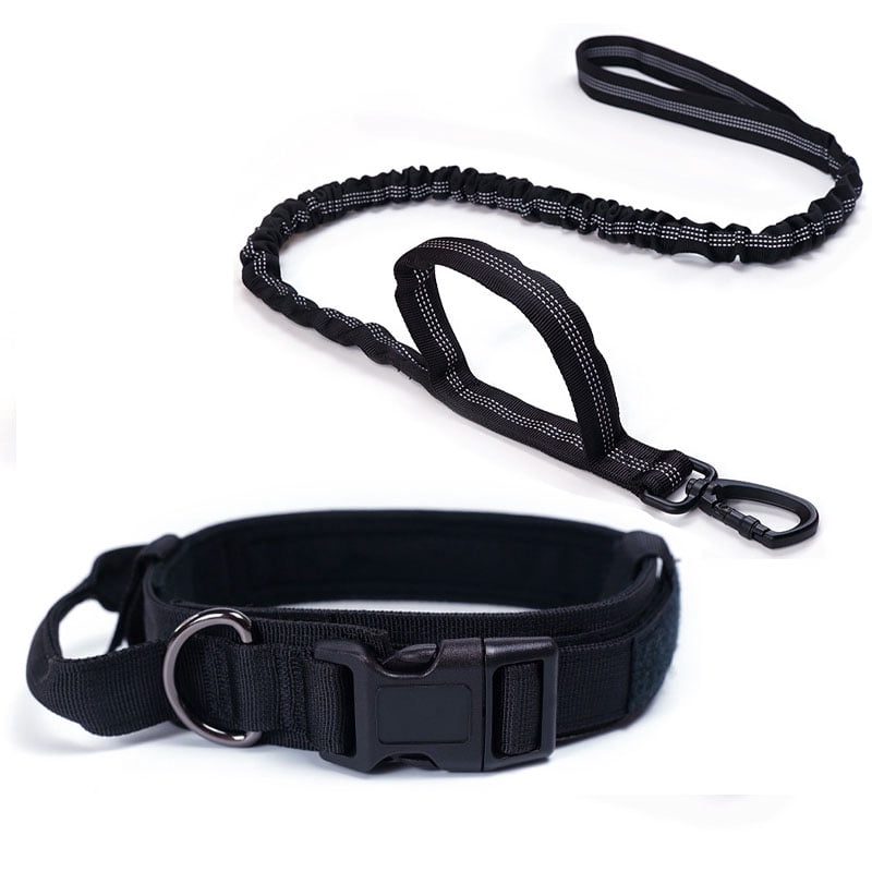 Dog Collar Durable Adjustable Military Pet Collar Tactical Leash Set Nylon Collar Medium Large Dog Shepherd Training Accessories