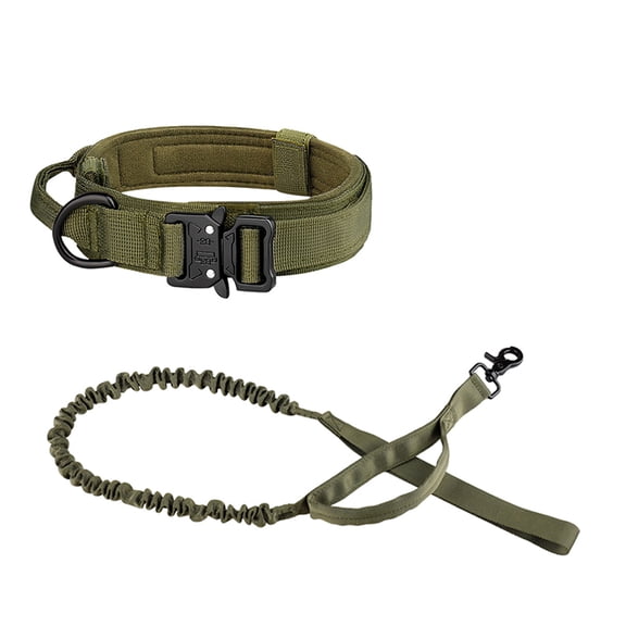 Dog Collar Durable Tactical Leash Set Adjustable Pet Collar Leash Medium Large Dog Shepherd Training Accessories