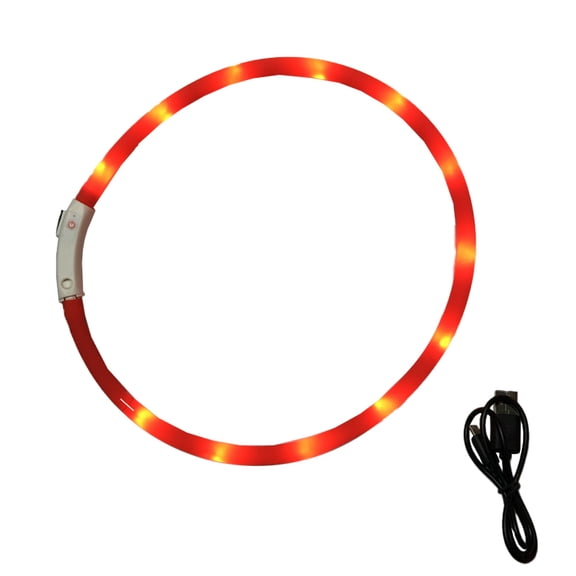 Dog Collar Light Rechargeable Puppy Collar, Glowing Pet Collar, for Small Medium Large Dogs