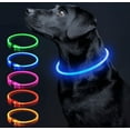 thumbnail image 1 of Dog Collar Light Up Dog Collars, Adjustable USB Rechargeable Glowing Pet Collars Adjustable, Reusable Safety for Small Medium Large Dogs Blue, 1 of 7