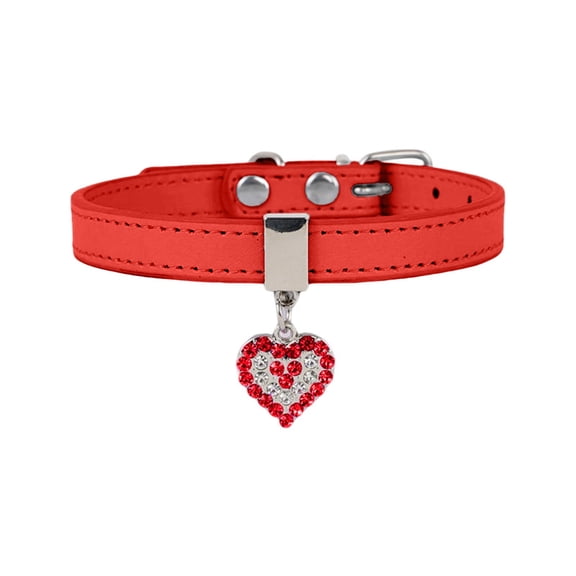 Dog Collar Pet Buckle Dog Chain Cute Pet Peach Heart Dog Collar Rope Dogs Cats Collar For Pets Accessories XS