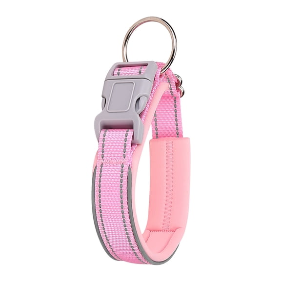 Dog Collar Soft Neoprene Padded Pet Collar to All Breeds Male Female Dogs Heavy Duty Adjustable Reflective Nylon Collar