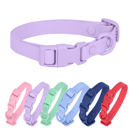 Dog Collar Soft Rubber Dog Collar with Safety Buckle Adjustable Pet Collars for Small Medium Large Dogs