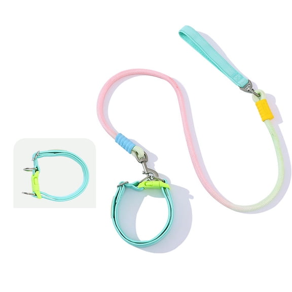 Dog Collar and Leash Set, Waterproof Adjustable Odor Proof Pet Collars Leashes Easy to Clean, 6FT Dog Leash with 2 Hooks for Large, Medium Small Dogs