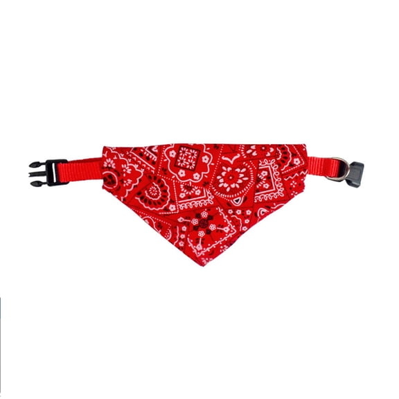 Dog Collar for Small Dogs Quick Release Dog Collar Quick Release Buckle Red Small Dog Bandana Collar One Size Adjustable Bandana for Dogs 1 Pack