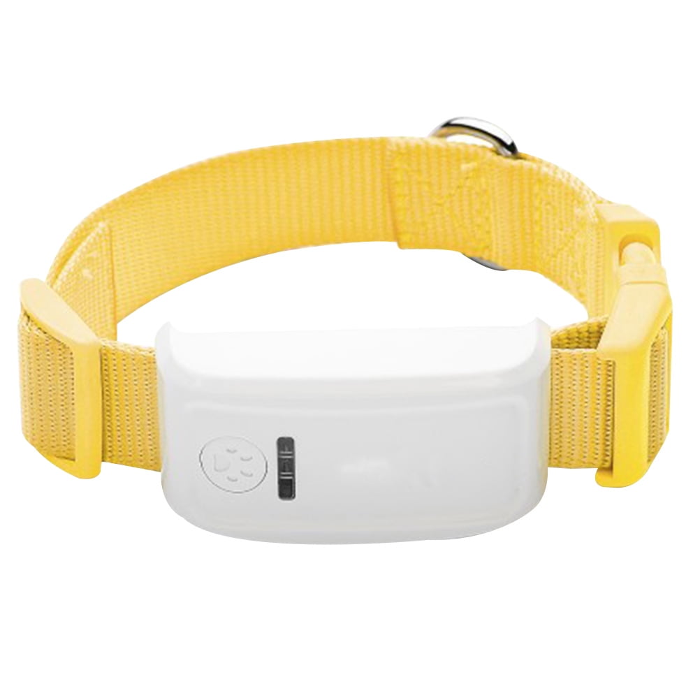 Dog Collar with Anti-lost GPS Dog Pet Finder Locator Remote for Pet Dog Cat with EU Plug (Yellow)