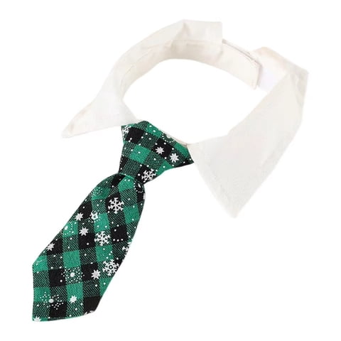 Dog Collar with Bow Tie Bow Tie Dog Collar Green Checkered Plaid Dog Collar Puppy Dog Collar Dog Wedding Outfit Holiday Pet Accessory 1 Piece