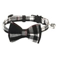 thumbnail image 1 of Dog Collar with Bowtie and Bell Adjustable Cat Collar for Small Dogs Rabbits Plaid Pet Safety Buckle Strap English Style 7.09 to 11.02 Inches Style A, 1 of 7
