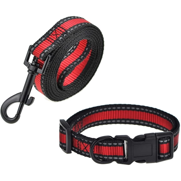 Dog Collars for Medium and Large Dogs Night Reflective Double Band Nylon Small Animal Pet Dog