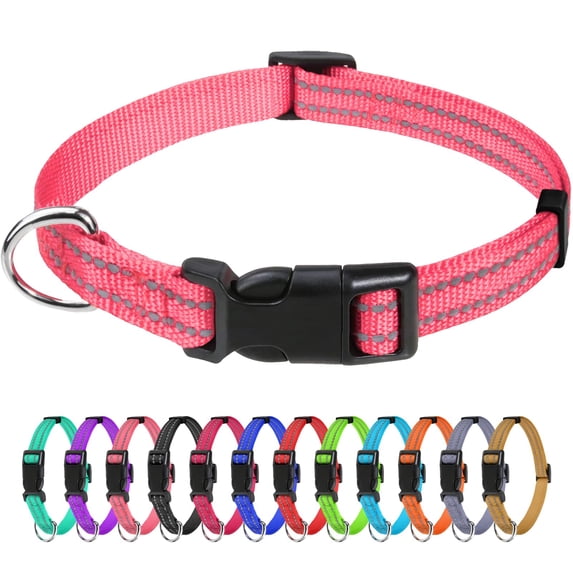 Dog Collars for Small Dogs, Reflective Nylon Pet Collar with Quick Release Buckle, Small Dog Collar for Boys