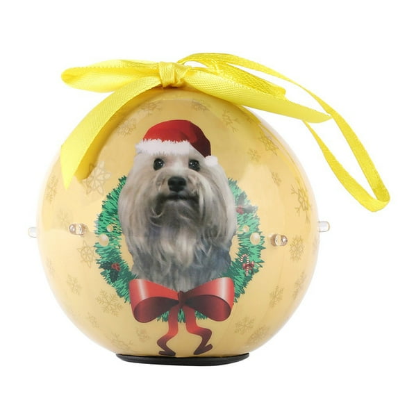 Dog Collection Twinkling Lights Christmas Ball Indoor Decorative Ornament