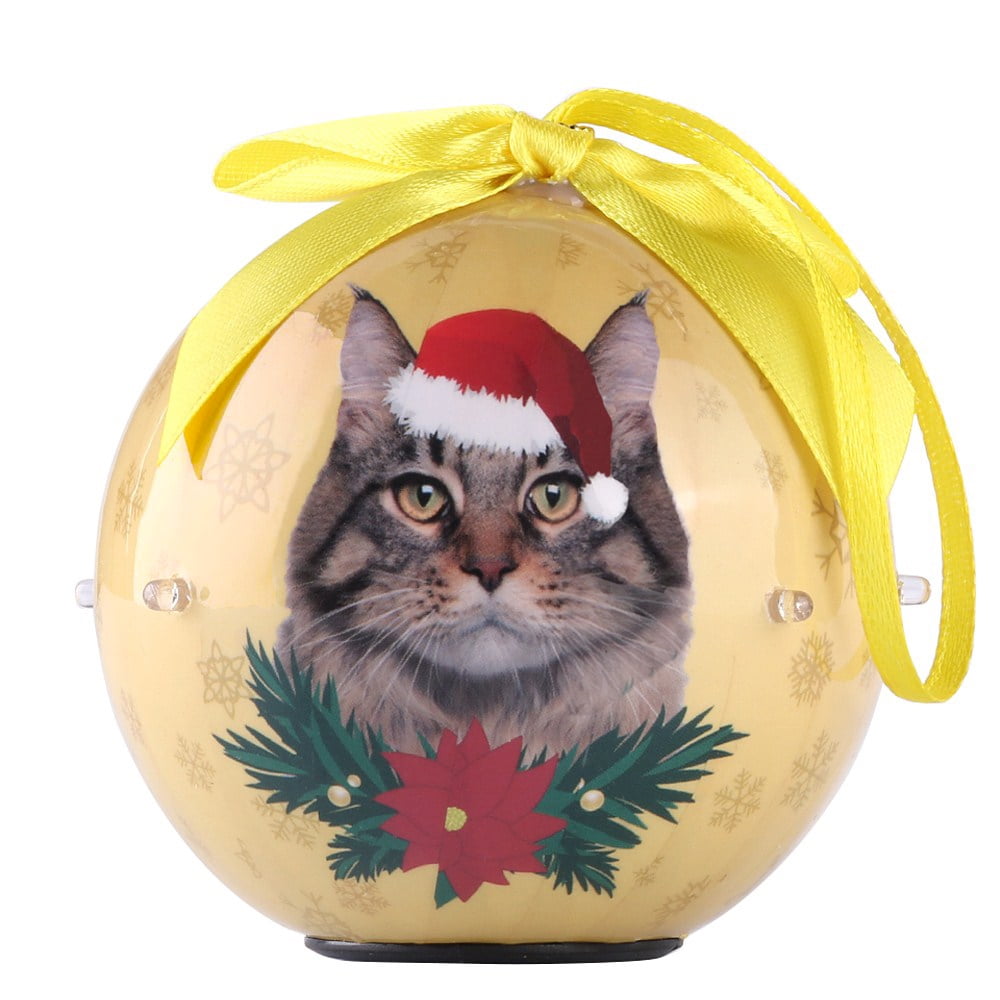 Dog Collection Twinkling Lights Christmas Ball Indoor Decorative Ornament