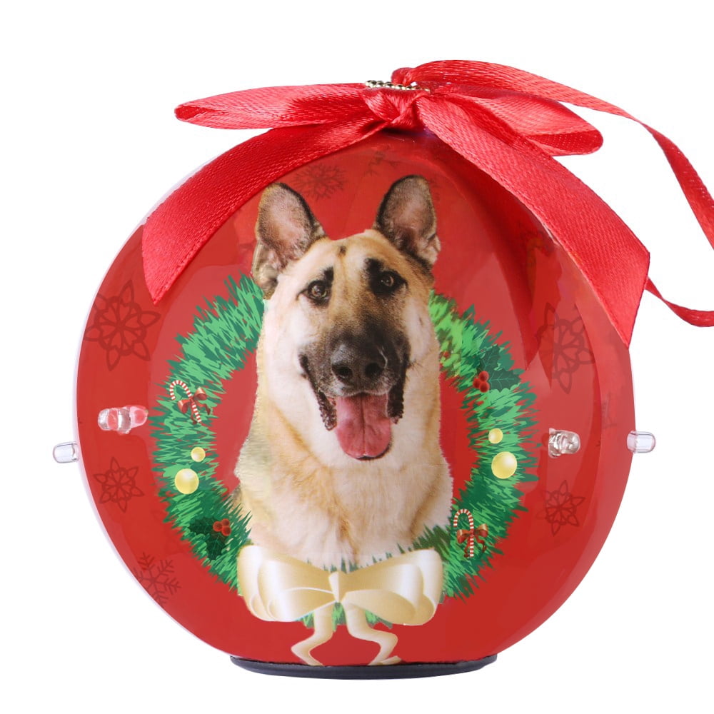Dog Collection Twinkling Lights Christmas Ball Indoor Decorative Ornament