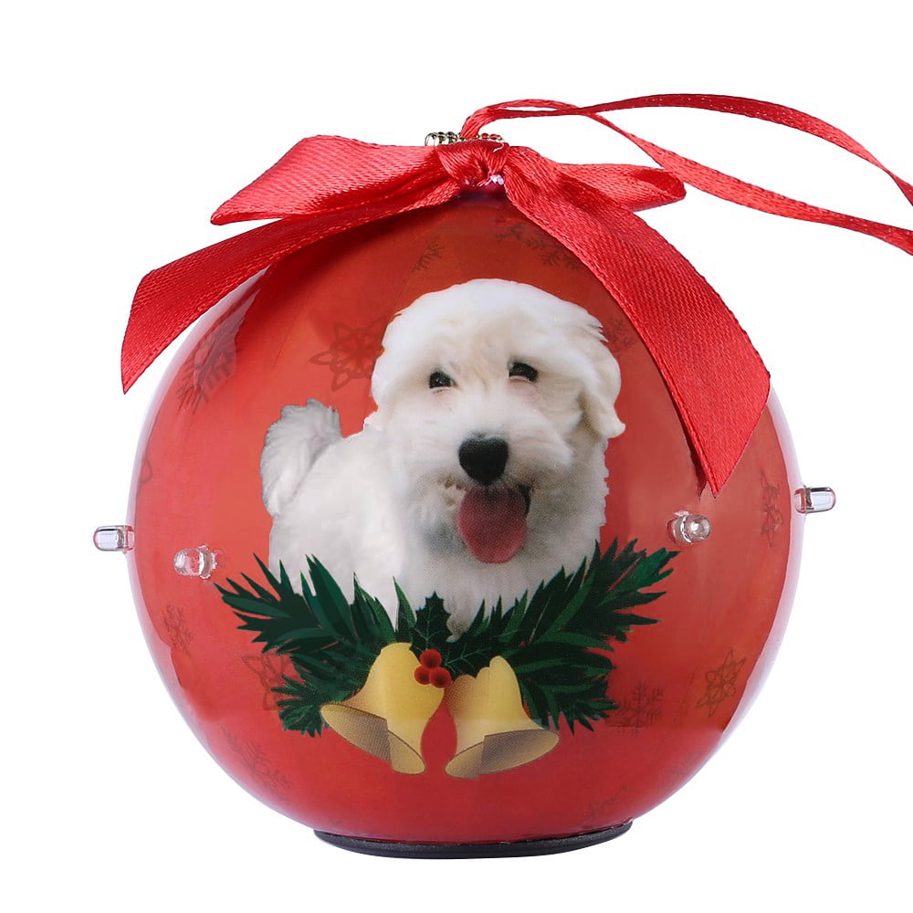 Dog Collection Twinkling Lights Christmas Ball Indoor Decorative Ornament