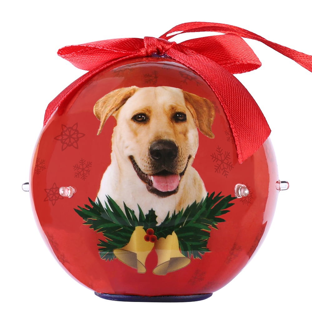 Dog Collection Twinkling Lights Christmas Ball Indoor Decorative Ornament