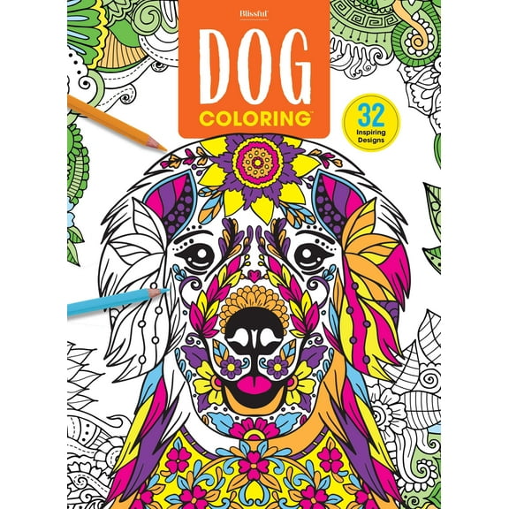 Dog Coloring - 32 Inspiring Designs, Bring Canine Pictures To Life, All Breeds, Riddles, Puns, Jokes Fun Facts, Adult Coloring Book, Unlock Creativity, Relax, Unwind, Unplug, Reduce Anxiety Draw!