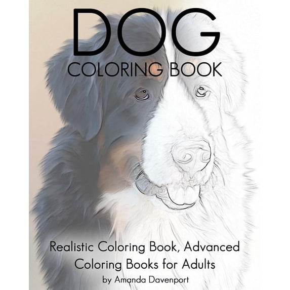 Realistic Animals Coloring Book: Dog Coloring Book: Realistic Coloring Book, Advanced Coloring Books for Adults (Paperback)