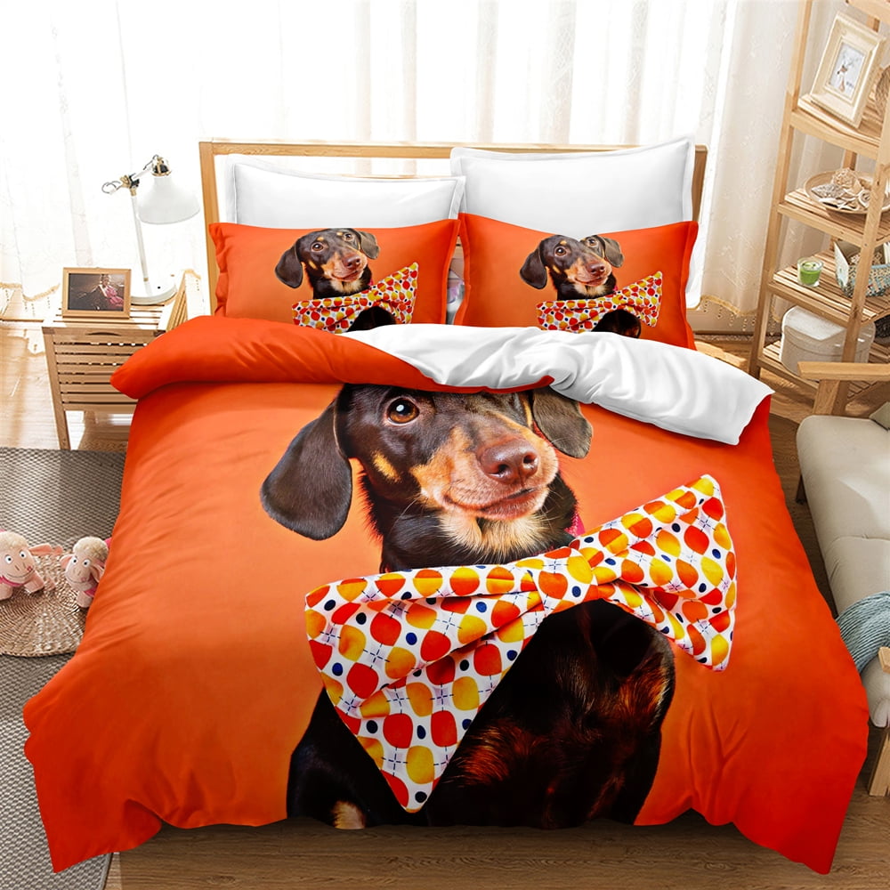 Dog Comforter Kids Cute Cartoon Dogs Comforter Set for Boys Girls Pet